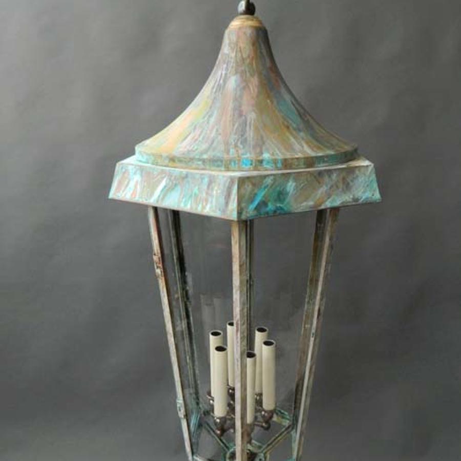 Late Victorian Copper / Verdigris Lantern