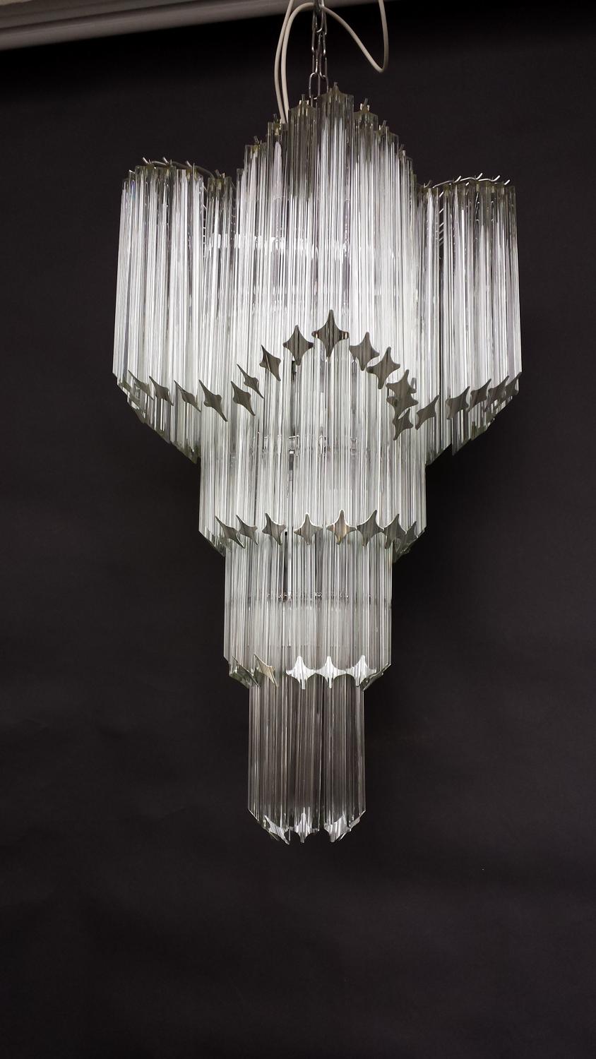 Italian 1970's Murano Glass Chandelier