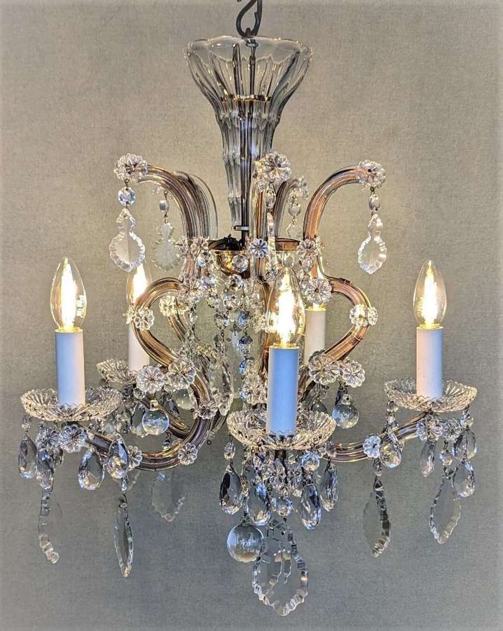 Vintage 5 Light Maria Theresa Chandelier