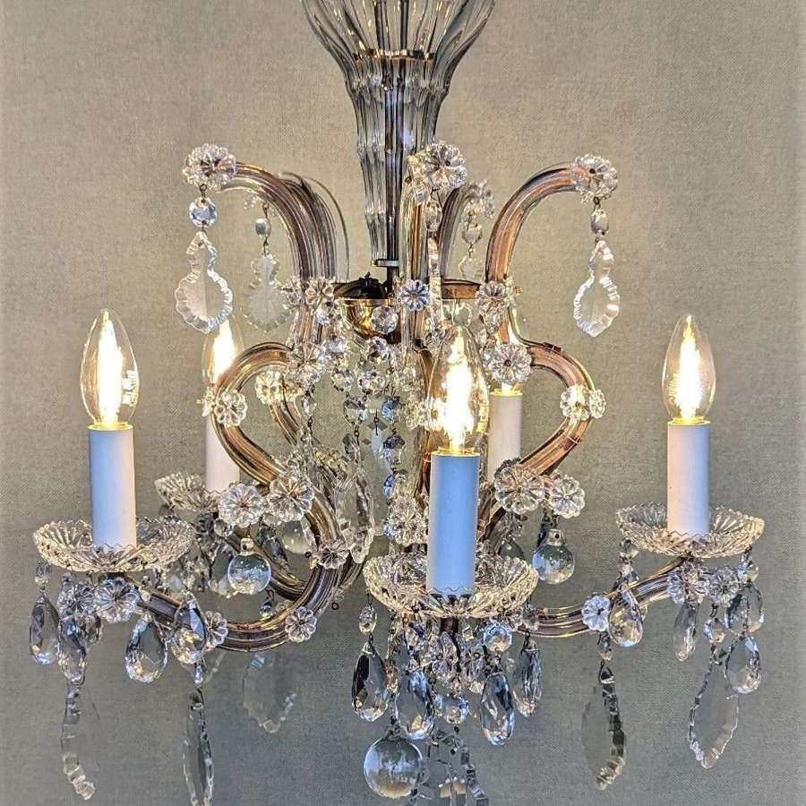 Vintage 5 Light Maria Theresa Chandelier