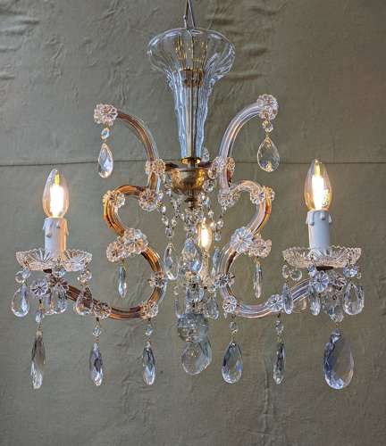 Vintage 3 light Maria Theresa Chandelier