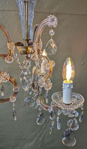 Vintage 3 light Maria Theresa Chandelier