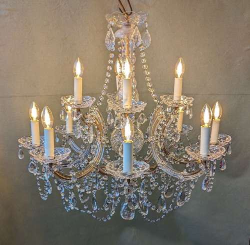 12 Light Czech Maria Theresa Chandelier