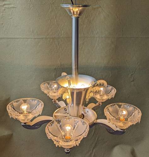 French 130's Art Deco Ceiling Light