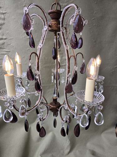 Metal & Crystal Chandelier