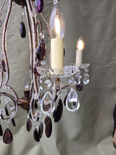 Metal & Crystal Chandelier
