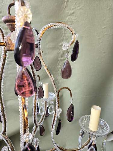 Metal & Crystal Chandelier