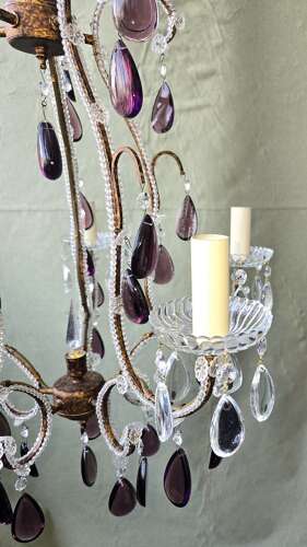 Metal & Crystal Chandelier