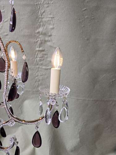 Metal & Crystal Chandelier