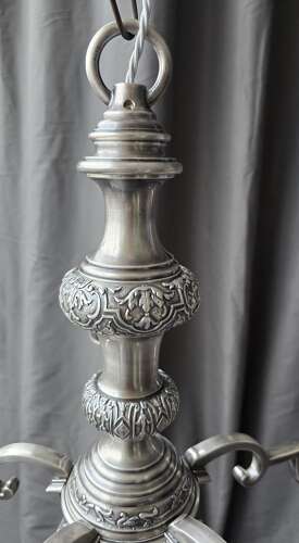 Antique Silver 5 Light Chandelier