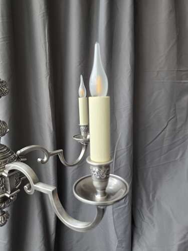 Antique Silver 5 Light Chandelier