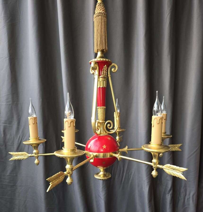Red And Gold Empire Style Chandelier