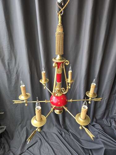 Red And Gold Empire Style Chandelier