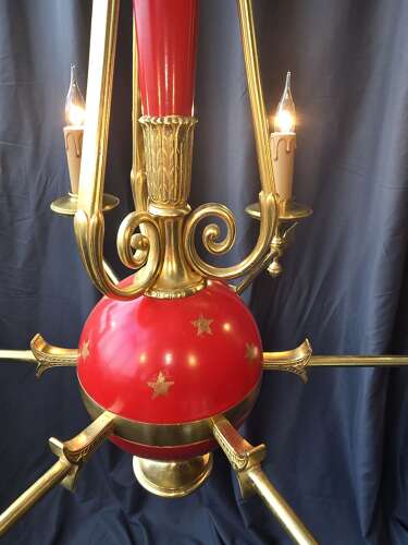 Red And Gold Empire Style Chandelier