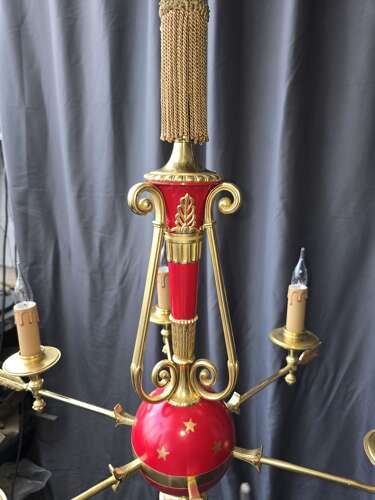 Red And Gold Empire Style Chandelier