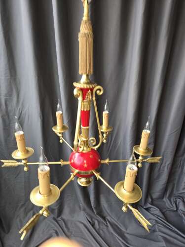 Red And Gold Empire Style Chandelier