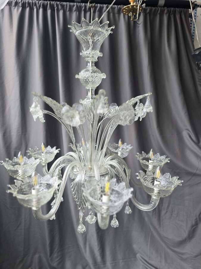 Elegant 8 Light Venetian Chandelier