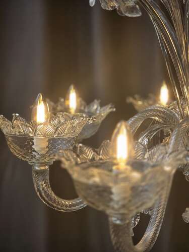 Elegant 8 Light Venetian Chandelier