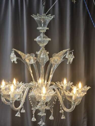Elegant 8 Light Venetian Chandelier