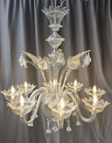 Elegant 8 Light Venetian Chandelier